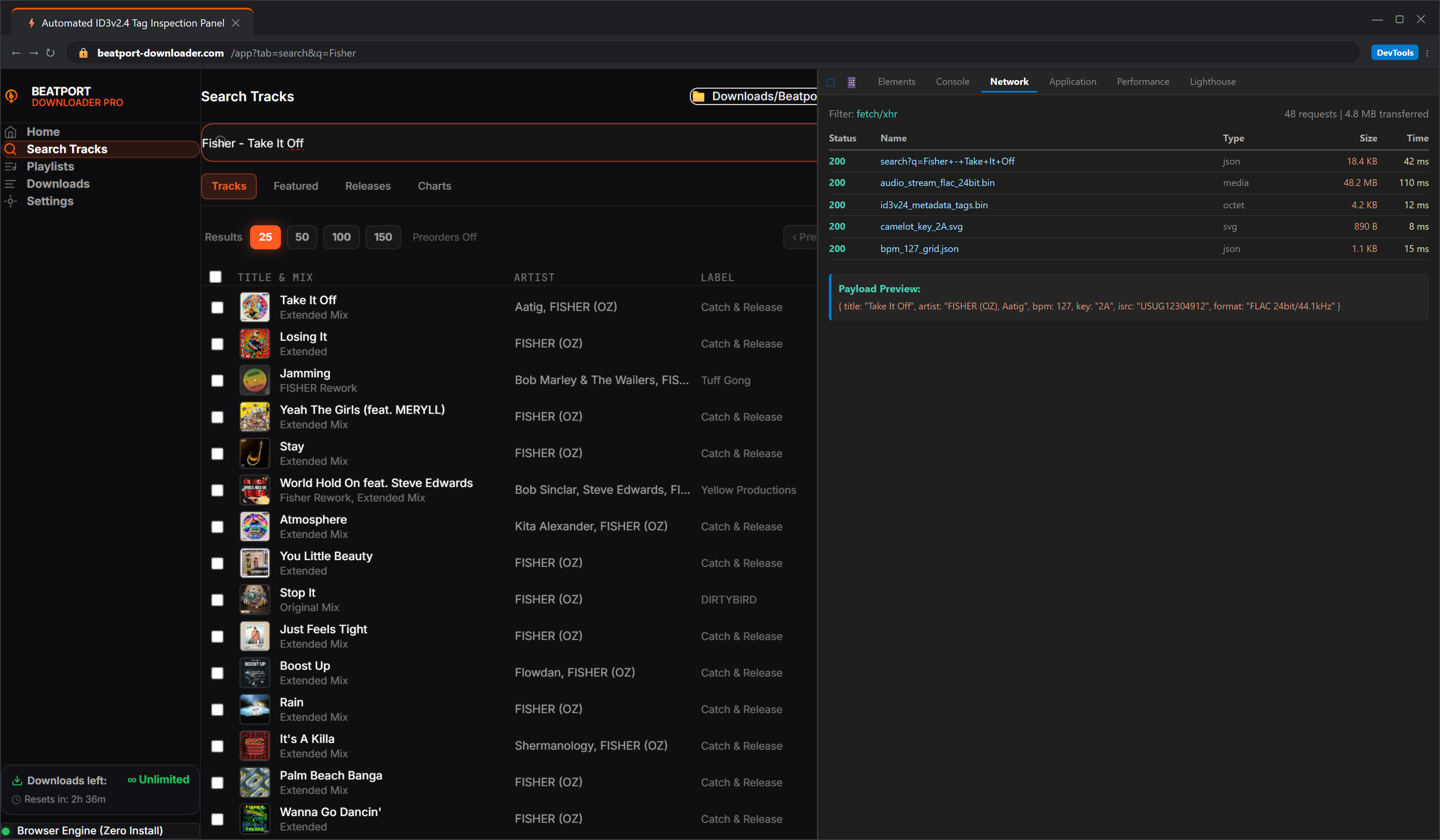 Automated ID3 Tag Injection in Beatport Downloader