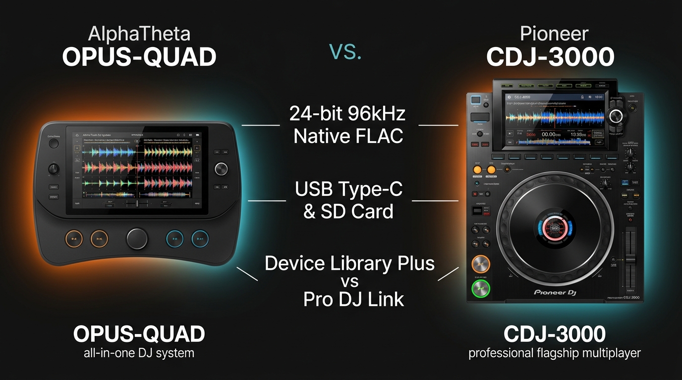 Pioneer OPUS-QUAD vs CDJ-3000 Audio Architecture and USB Workflow Comparison