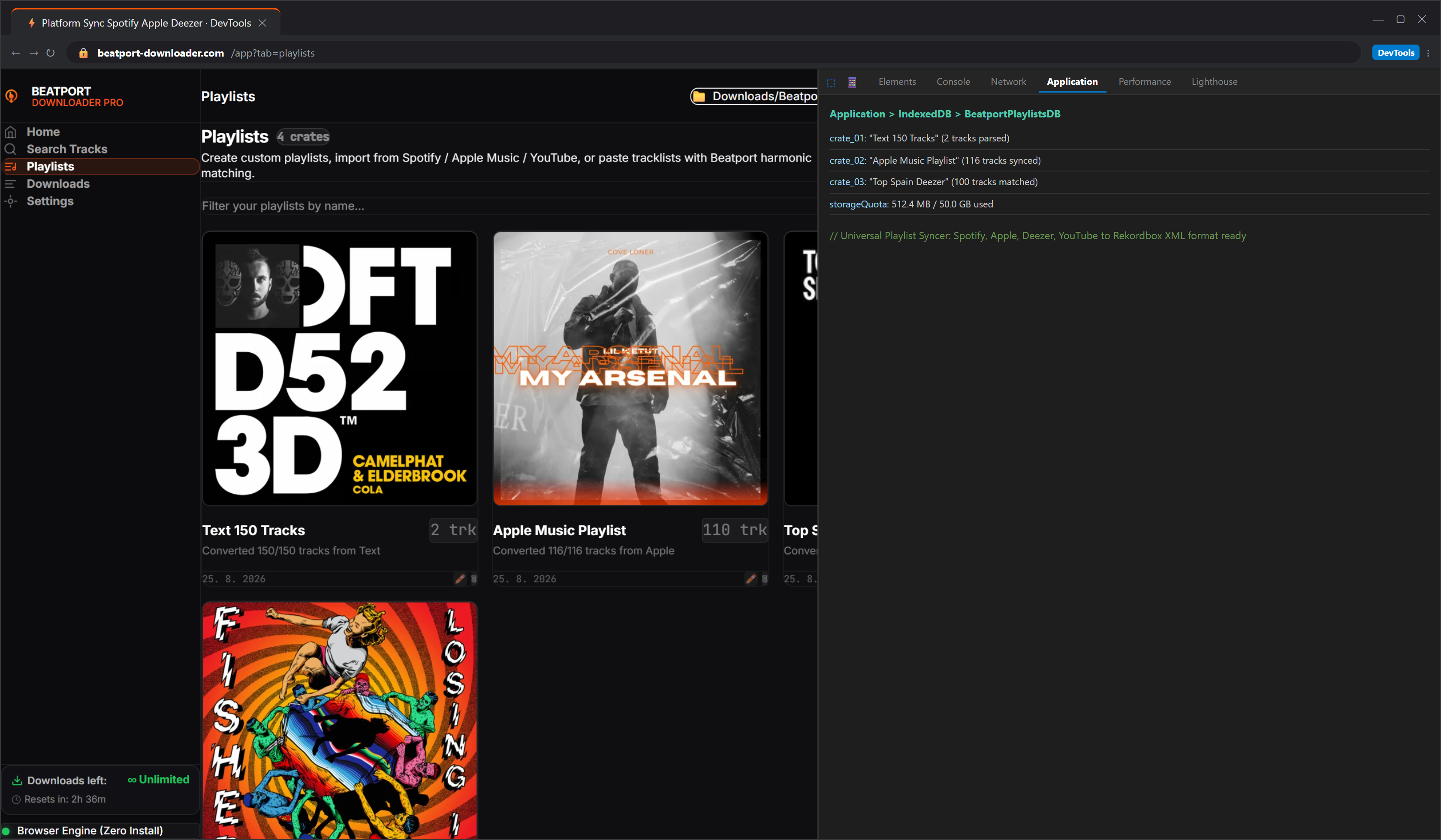Platform Synchronization from Spotify, Apple Music, and Deezer