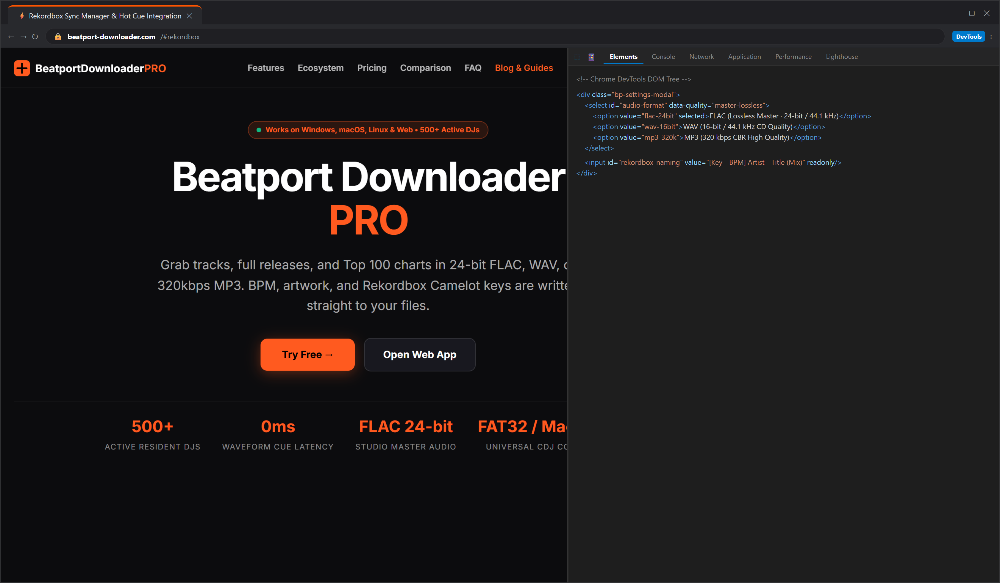 Rekordbox Sync Manager export window